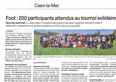 Foot : 200 participants attendus au tournoi solidaire